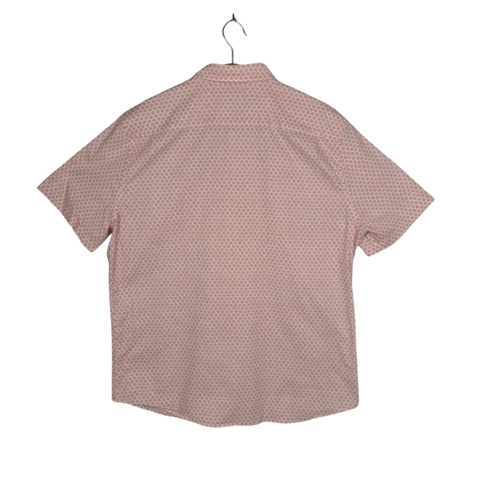 Faherty Playa Men's XL All Over Fish Scale Print Organic Cotton Pale Pink/White - Picture 3 of 10